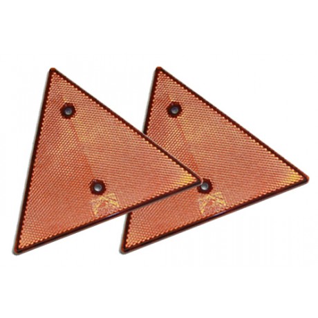 Red Triangle Warning Reflectors x 2