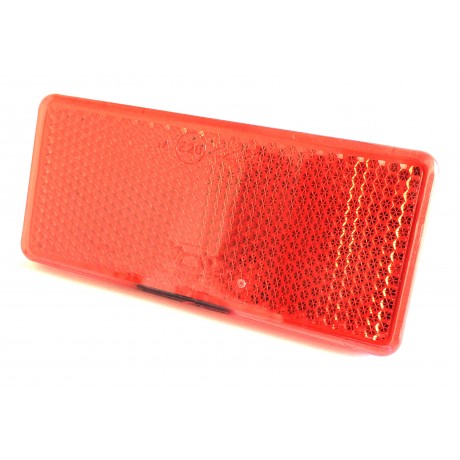Pair of Self Adhesive Reflectors 90mm x 40mm Red